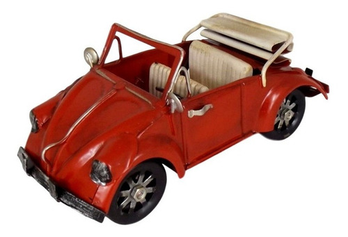 Fusca Conversível Vermelho Miniatura De Ferro