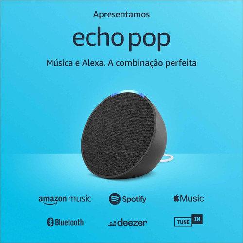 Echo Pop Smart Speaker Amazon Assistente Virtual Alexa