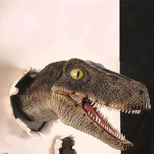 Decoración De Pared De Dinosaurios En 3d Con Un Diseño Impre