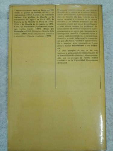 Ciencia Y Realismo Ludovico Geymonat (Reacondicionado)