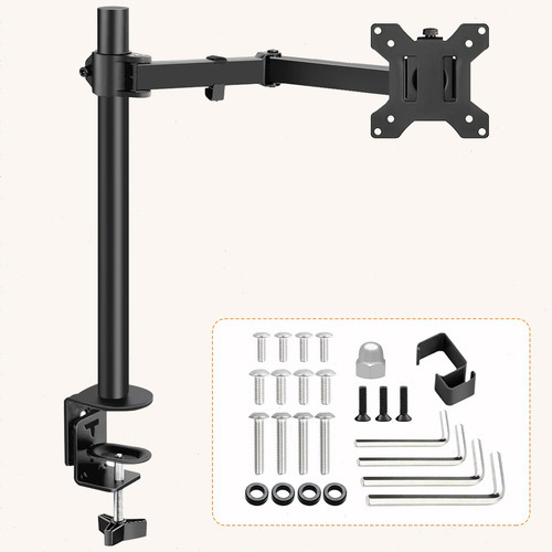 Vedd® Soporte De Mesa Monitor Tv 13-27 Pulgadas Pantalla Giratoria Brazo para Monitor Articulado con Base, Base para Computadora y Pantalla, Ideal Para Oficina, Escritorio Gamer y Oficina