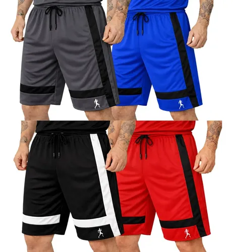 Kit 4 Bermudas Dry Fit Masculino Academia Treino Shorts