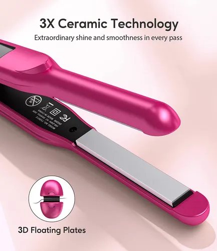 Plancha Ceramica Para Cabello Plana Tipo Lapiz De 0.5''