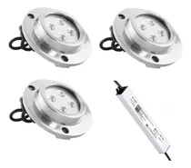 Comprar Foco Led 10w Para Piscina + Fuente De Poder 12vdc 36w X3