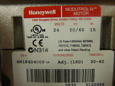 Honeywell M9184-d4009 Modutrol Iv Motor 24v 15va 150lb-in