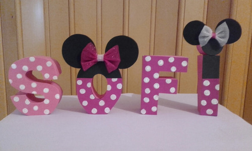 Letras 3d Decoradas Minnie Mikey