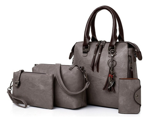 Sa De Set 4 Bolsas Mujer Moda Cartera Crossbody Bandolera