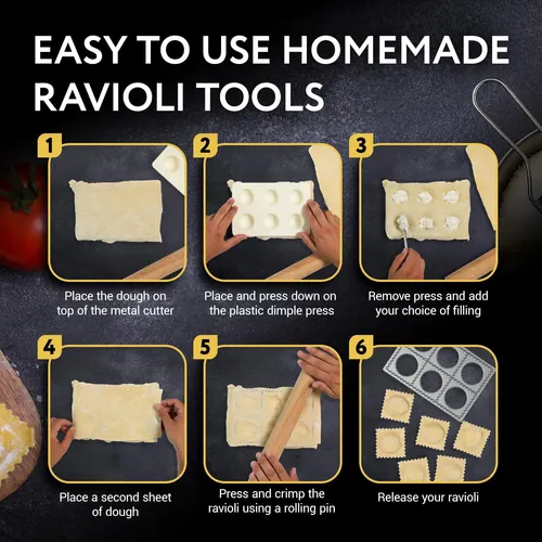 Paquete De 2 Prensa Hacer Raviolis Jumbo Juego De M...
