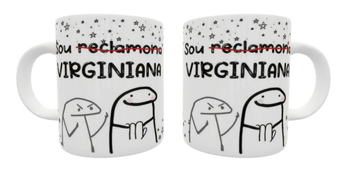 Caneca Cerâmica Branca Flork Meme Signos - Virginiana