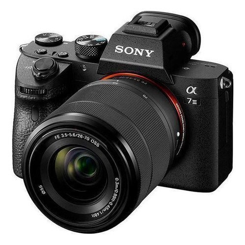 Cámara digital Sony A7 Iii de 24,2 megapíxeles 3.0 con lente Fe de 28-70 mm