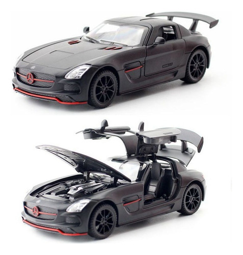 Mercedes-benz Sls Amg Miniatura Metal Autos Con Luz Y Sonido