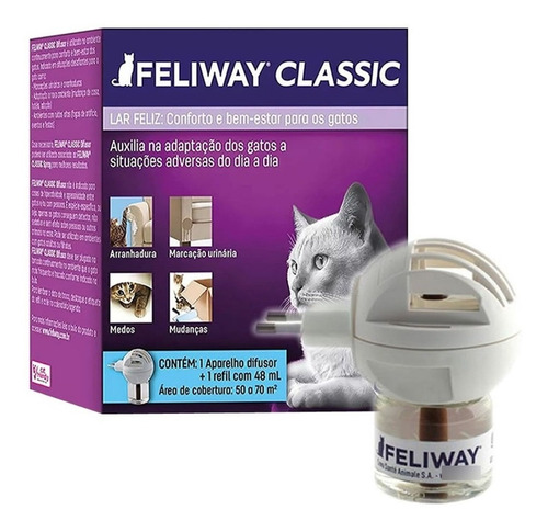 Feliway Classic Difusor + Refil Original De 48ml