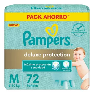 Pampers Premium Deluxe Talle M X 72un Pack Ahorro