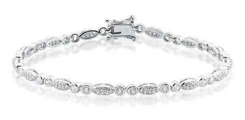 Pulseira De Festa Bianca Com Zirconias