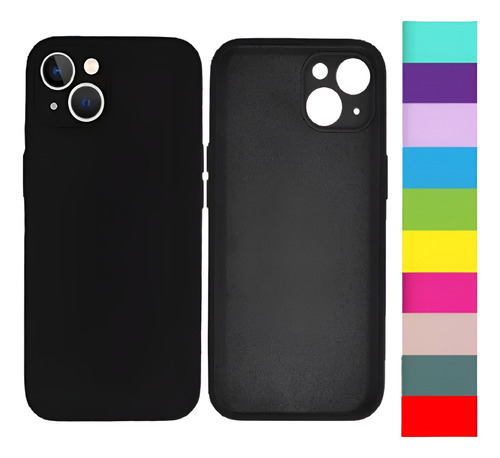 Capa Capinha Para iPhone 13 Silicone Com Proteção Na Câmera