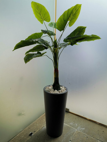 Arreglo Planta Artificial Con Maceta Minimalista De Plástico
