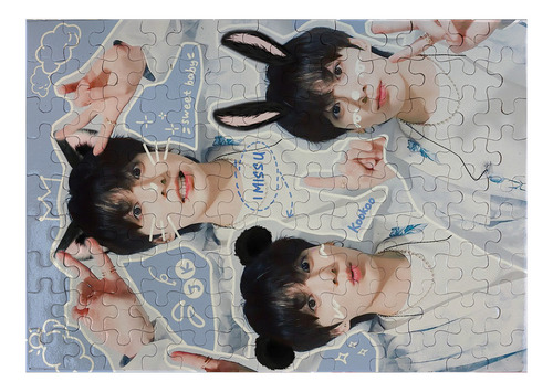 Rompecabezas 117 Piezas Jungkook Bts Kpop Army Cute Blue