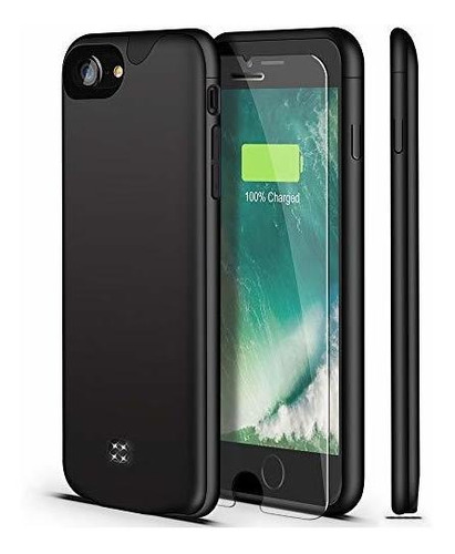 Carcasa Y Bateria 3200mah Para iPhone 7 Delgada Negra