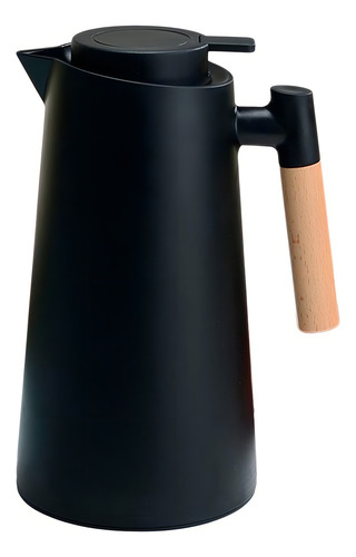 Cafeteira Digital Preta Led Cabo Madeira Ideal Café Quente