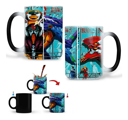 Imagen 2 de 2 de Taza Mágica Evangelion Eva01 Ayanami Asuka Anime
