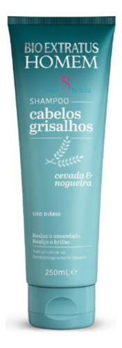 Shampoo Homem Bio Extratus 250ml Cabelos Grisalhos Sem Sal