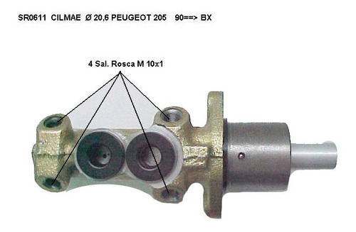 Bomba De Freno Peugeot 205 1990.. 19mm Bendix