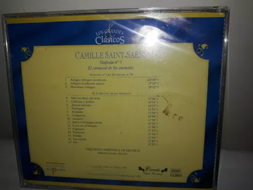 CD - Camille Saint - Saëns - Sinfonia N.3 - O Carnaval dos Animais (Coleção  Os Grandes Clássicos) - Colecionadores Discos - vários títulos em Vinil,  CD, Blu-ray e DVD