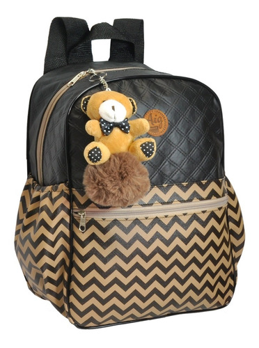 Bolsa Mochila Feminina Teen Adulto Caderno Univ. + Pom Pom