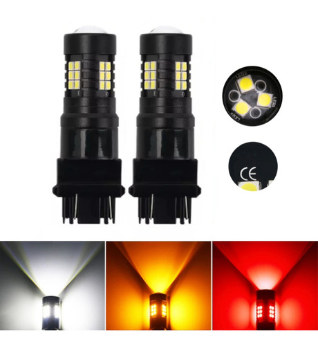 Ampolletas Led T25 3157 W27/7w Doble Contacto Posición Freno