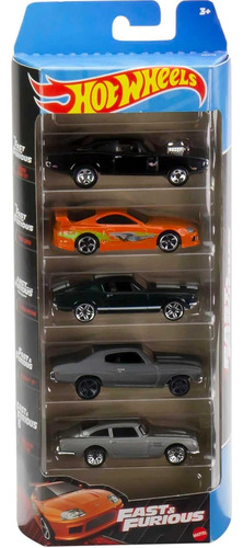 Hot Wheels Cars, 5 Vehículos De Fast & Furious A Escala 1:64