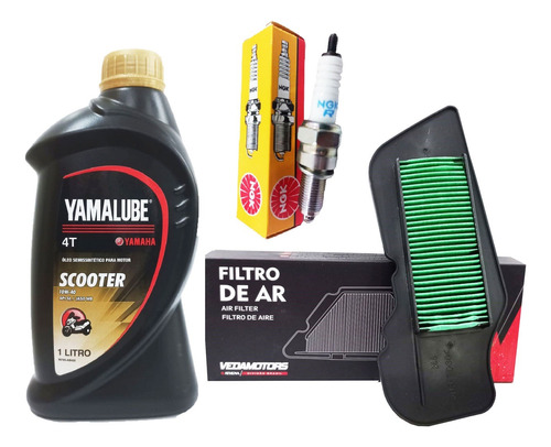 Kit Revisao Yamaha Neo 125 Yamalube Troca Oleo Filtro Vela