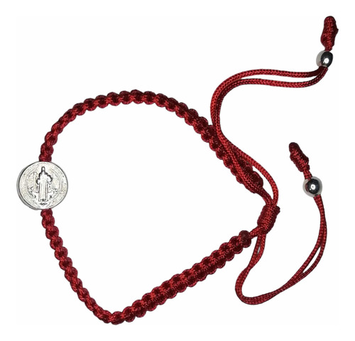 Pulsera Hilo Rojo San Benito - Plata 935