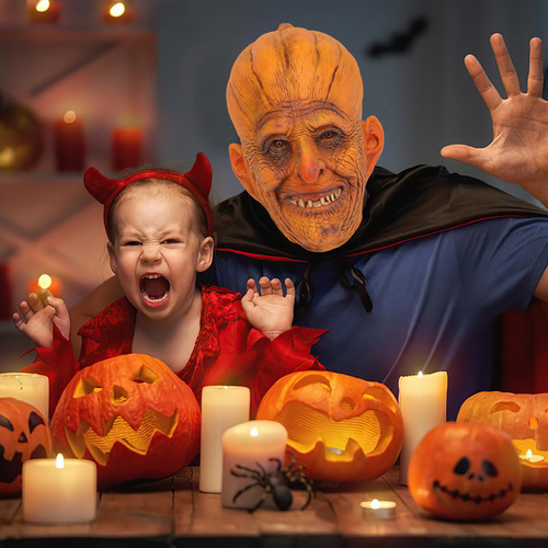 Máscara Terrorífica Y Aterradora De Halloween, Cabeza De Lát