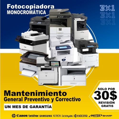 Imagen 1 de 10 de Servicio Tecnico De Impresoras Y Fotocopiadoras