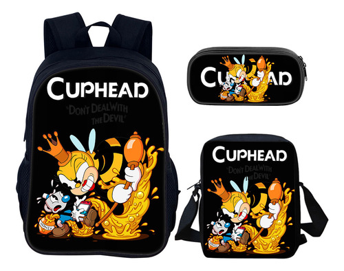 Mochila De Dibujos Animados Tea Cup Head Cuphead Para Primar