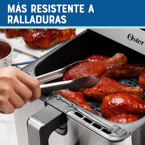 Freidora De Aire Digital Oster® Con Capacidad De 9l Ckstaf90 Color Plateado