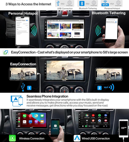 Atoto Estéreo De Coche Android De 7 Pulgadas Con Carplay