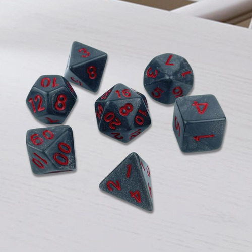 Conjunto De Dados Poliédricos Acrílicos Com 7 Peças,