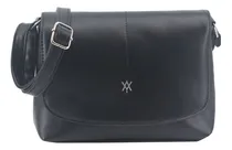 Comprar Carteras Bandoleras Mujer Morral Cuero Sintetico Amayra Acabado De Los Herrajes Plateado Color Negro Correa De Hombro Negro Diseño De La Tela