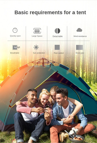 Carpa Toldo Automática 1-2 Personas Térmica Mosquitero -