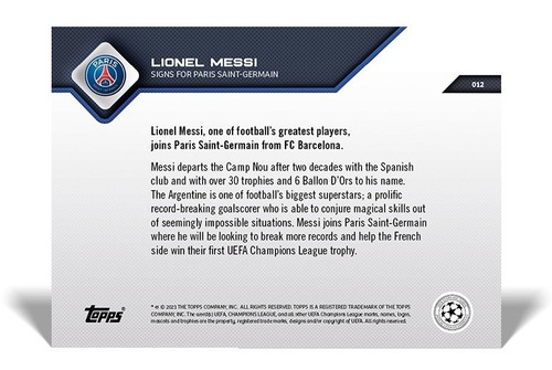 Messi, Mbappe, Neymar Jr Psg Champions Lote De 3 Tarjetas