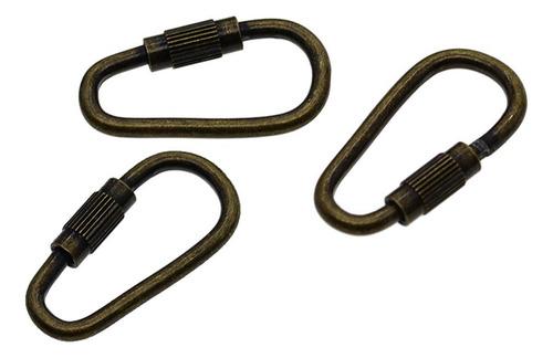 20pcs Alambre De Material Acero Mosquetón D Gancho Llavero