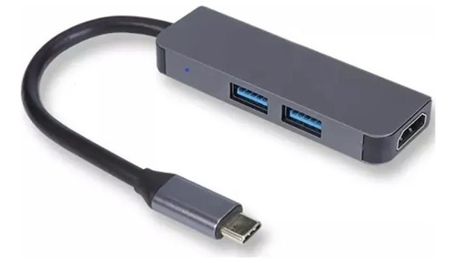 Hub 3 En 1 / Usb 3.1 Tipo C / Hdmi 4k / 2 Usb 3.0 / Aluminio