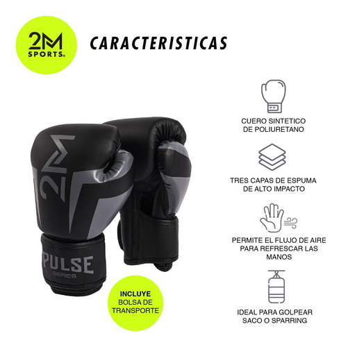 Imagen 2 de 9 de Guantes Boxeo 12 Oz Velcro Kick Importado Box Profesional