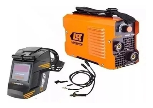 Soldadora inverter Lüsqtoff Megairon-100 naranja y negra 50Hz/60Hz 220V