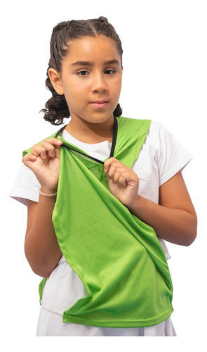 Kit C/20 Coletes Infantil De Futebol Treino Jogosimples1 Fit Cor Verde