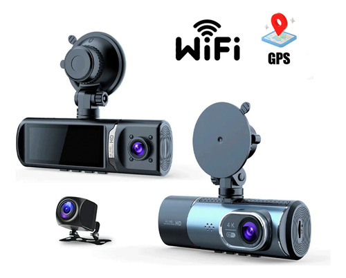 Camara Dvr Dashcam 4k Gps Marcha Atrás Pantalla 3p Uber App