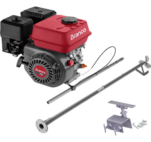 Motor Barco Branco 7 Cv - 4temp Popa E Rabeta Completa 1.70