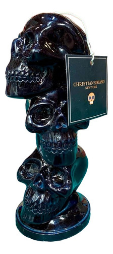 Vela Decorativa Hallowen 3 Black Skull