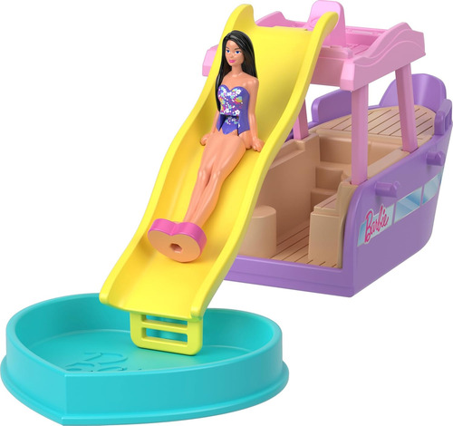 Barbie Mini Barbieland Dreamhouse Y Juego De 3 Vehículos Con